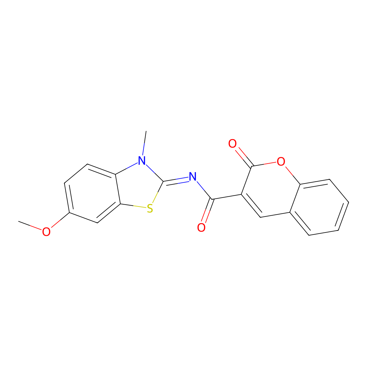 (E)-N-(6-methoxy-3-methylbenzo[d]thiazol-2(3H)-ylidene)-2-oxo-2H-chromene-3-carboxamide molecular structure, CAS 681233-07-8