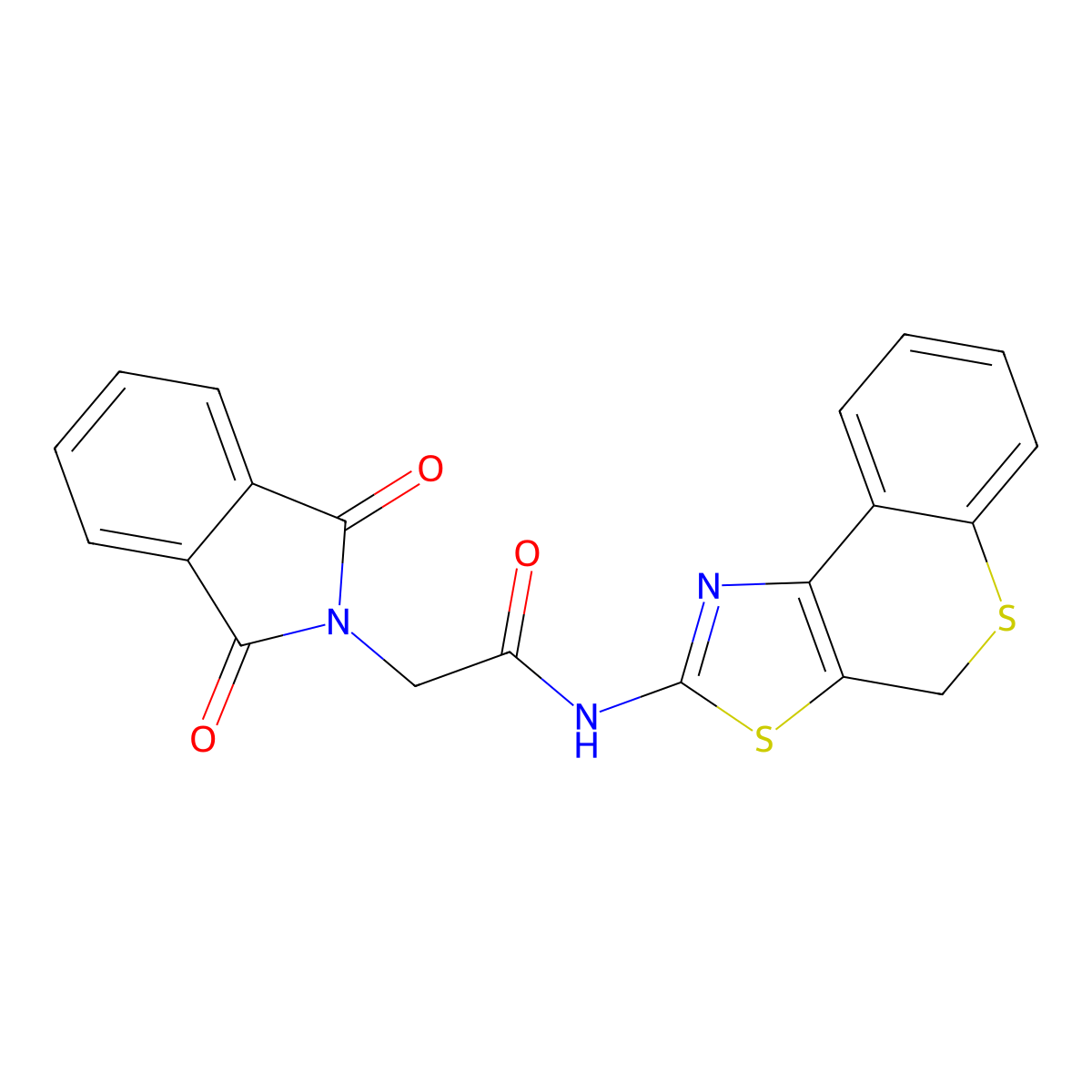 2-(1,3-dioxoisoindolin-2-yl)-N-(4H-thiochromeno[4,3-d]thiazol-2-yl)acetamide molecular structure, CAS 681233-15-8