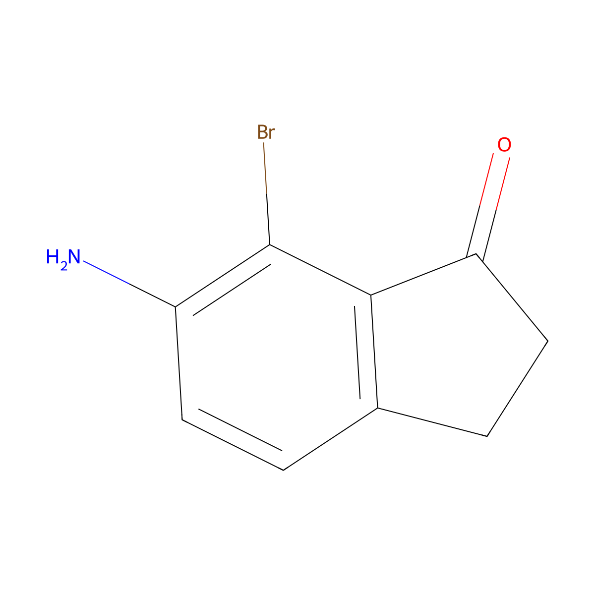 6-Amino-7-bromo-2,3-dihydro-1H-inden-1-one molecular structure, CAS 681246-49-1