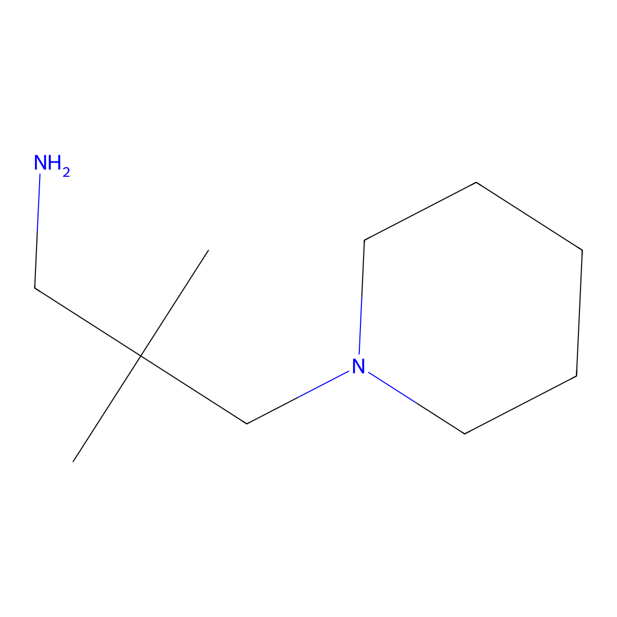 2,2-Dimethyl-3-(piperidin-1-yl)propan-1-amine molecular structure, CAS 681247-23-4