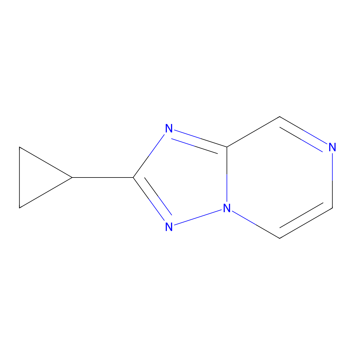 2-Cyclopropyl-[1,2,4]triazolo[1,5-a]pyrazine molecular structure, CAS 681249-76-3