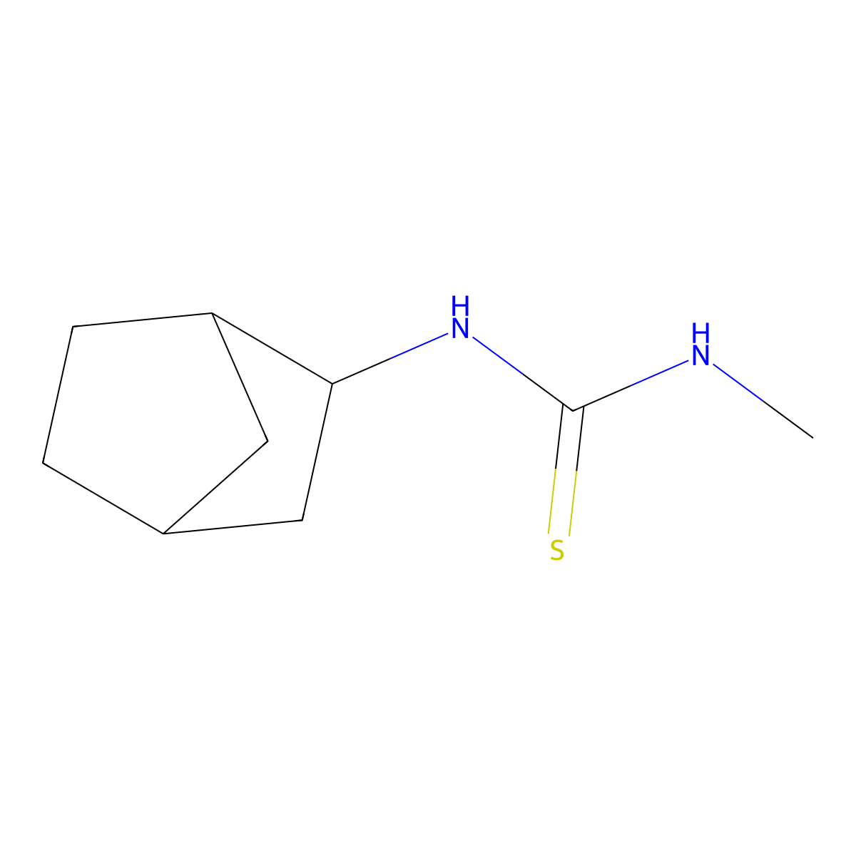 N-bicyclo[2.2.1]hept-2-yl-N'-methylthiourea molecular structure, CAS 681253-82-7