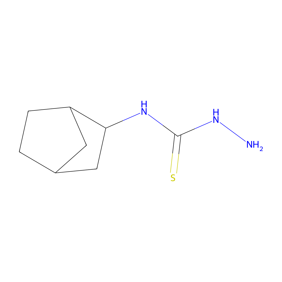 N-(Bicyclo[2.2.1]heptan-2-yl)hydrazinecarbothioamide molecular structure, CAS 681253-88-3