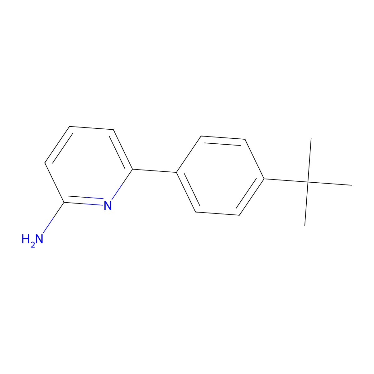 6-(4-tert-Butylphenyl)pyridin-2-amine molecular structure, CAS 681259-21-2