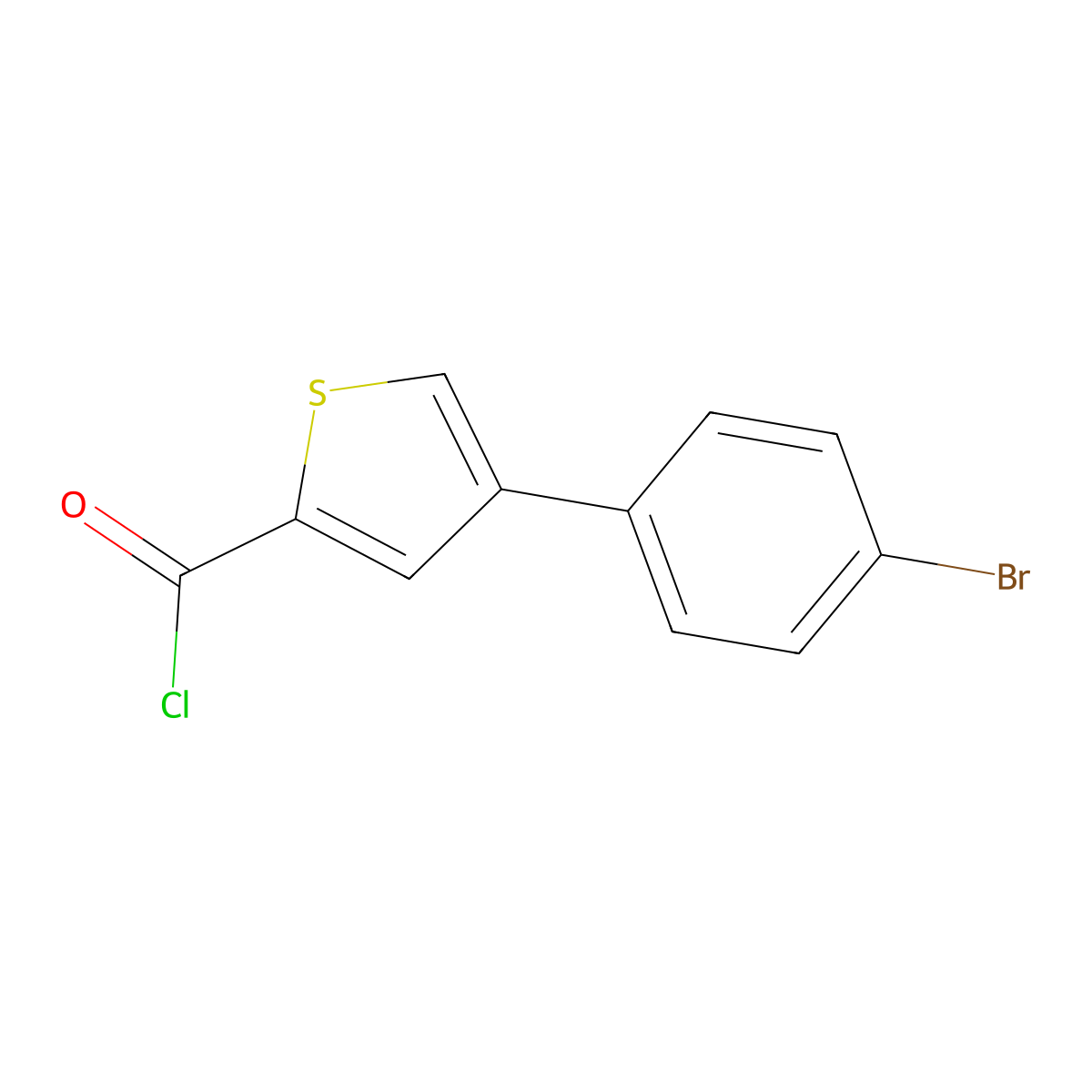 4-(4-Bromophenyl)thiophene-2-carbonyl chloride molecular structure, CAS 681260-49-1