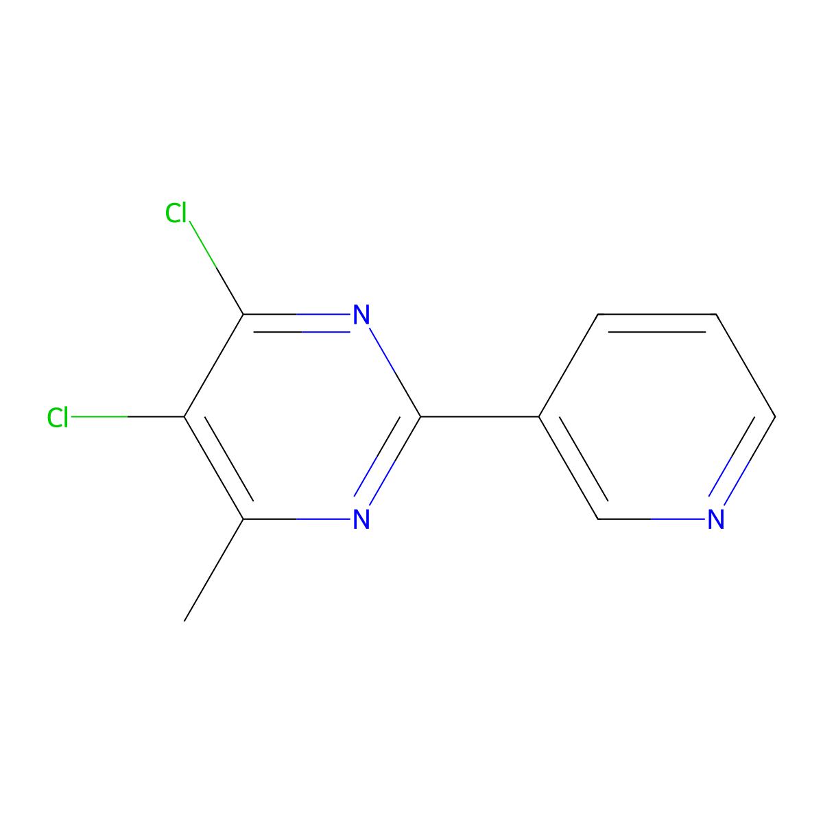 4,5-Dichloro-6-methyl-2-(3-pyridyl)pyrimidine molecular structure, CAS 681260-51-5