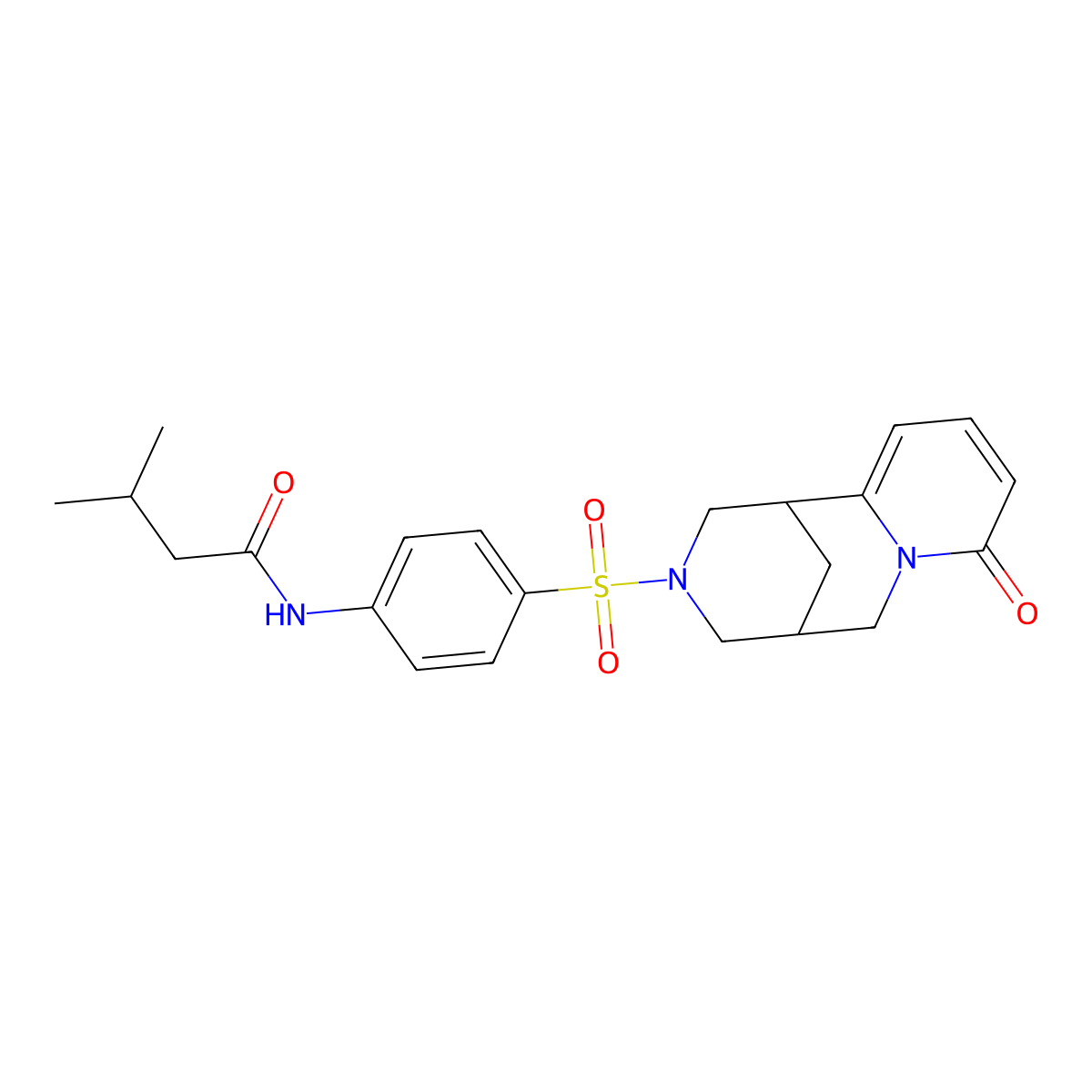 3-methyl-N-[4-({6-oxo-7,11-diazatricyclo[7.3.1.0^{2,7}]trideca-2,4-dien-11-yl}sulfonyl)phenyl]butanamide molecular structure, CAS 681269-97-6