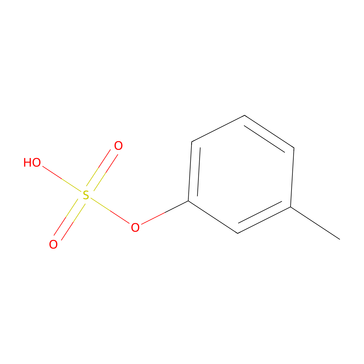 Phenol, 3(or 4)-methyl-, 1-(hydrogen sulfate) molecular structure, CAS 68127-34-4