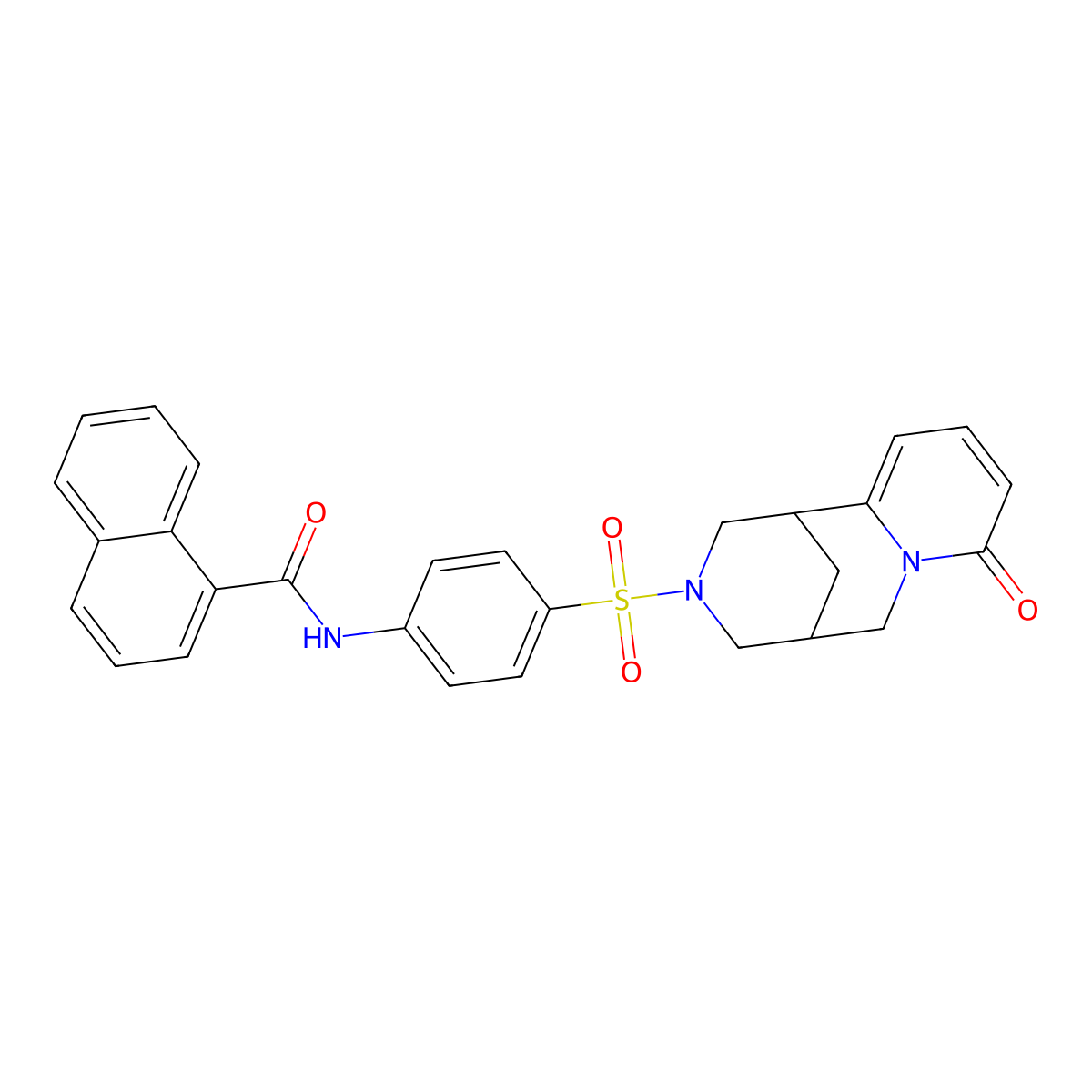 N-(4-((8-oxo-5,6-dihydro-1H-1,5-methanopyrido[1,2-a][1,5]diazocin-3(2H,4H,8H)-yl)sulfonyl)phenyl)-1-naphthamide molecular structure, CAS 681270-74-6