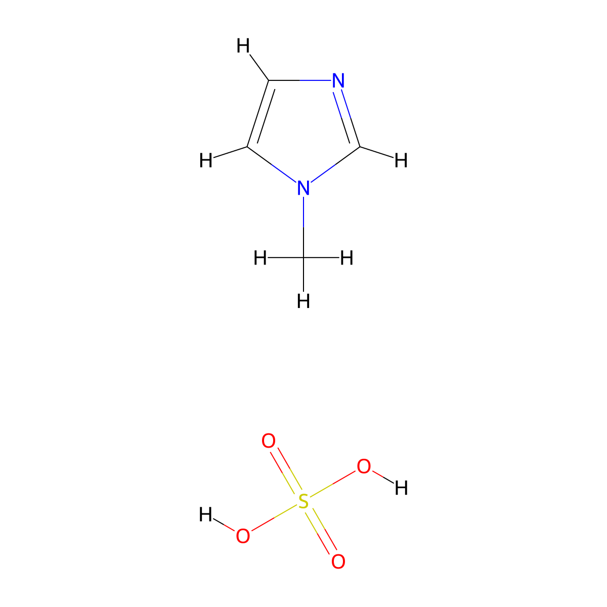1-Methylimidazolium hydrogen sulfate molecular structure, CAS 681281-87-8
