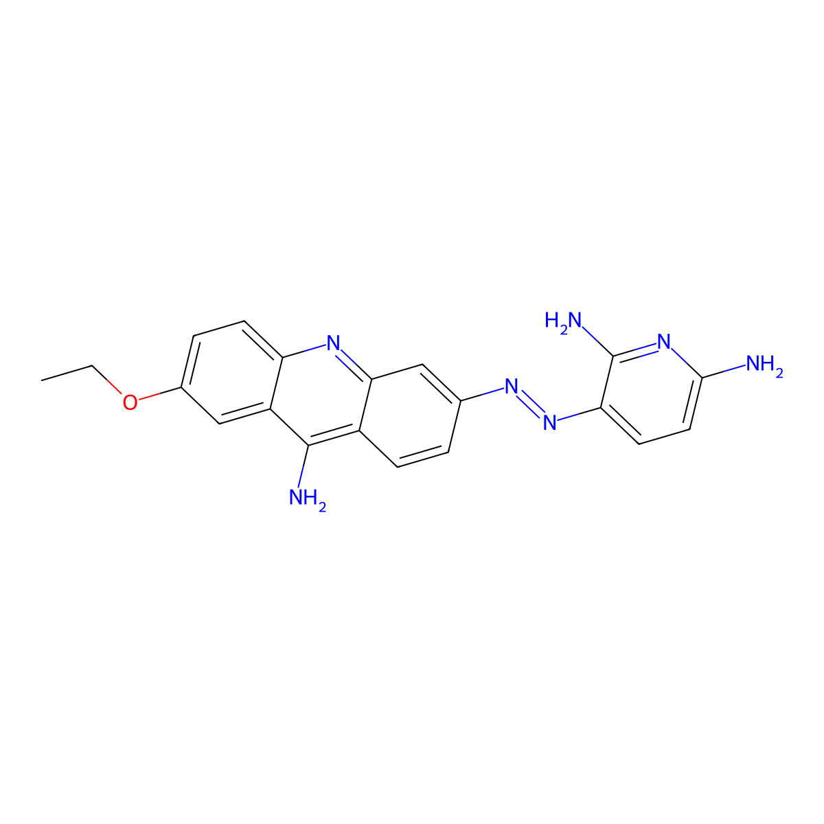 3-((9-Amino-7-ethoxyacridin-3-yl)diazenyl)pyridine-2,6-diamine molecular structure, CAS 681282-09-7