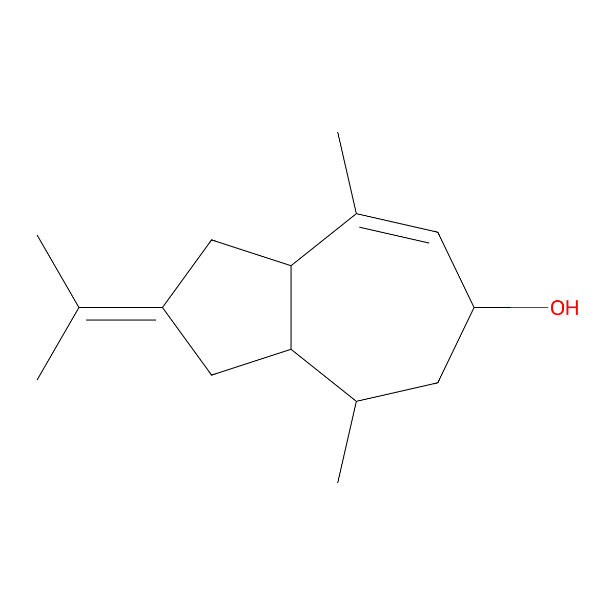 Vetiverol molecular structure, CAS 68129-81-7