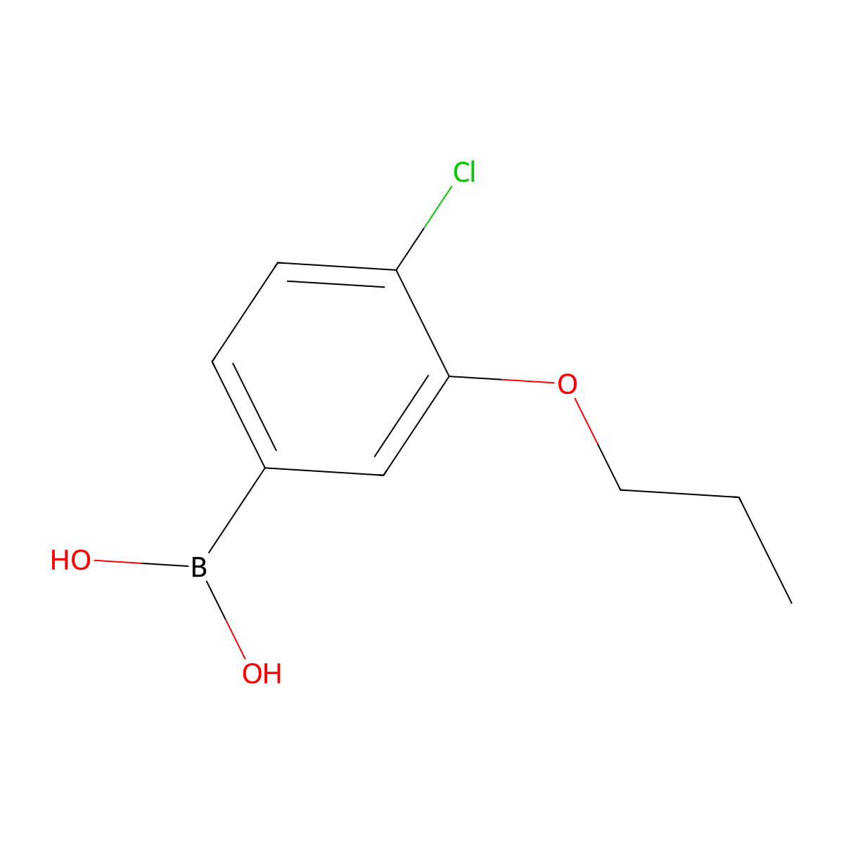(4-Chloro-3-propoxyphenyl)boronic acid molecular structure, CAS 681292-77-3