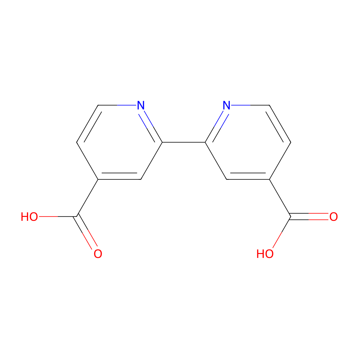 [2,2'-Bipyridine]-4,4'-dicarboxylic acid , [2,2'-Bipyridine]-4,4'-dicarboxylic acid molecular structure, CAS 6813-38-3