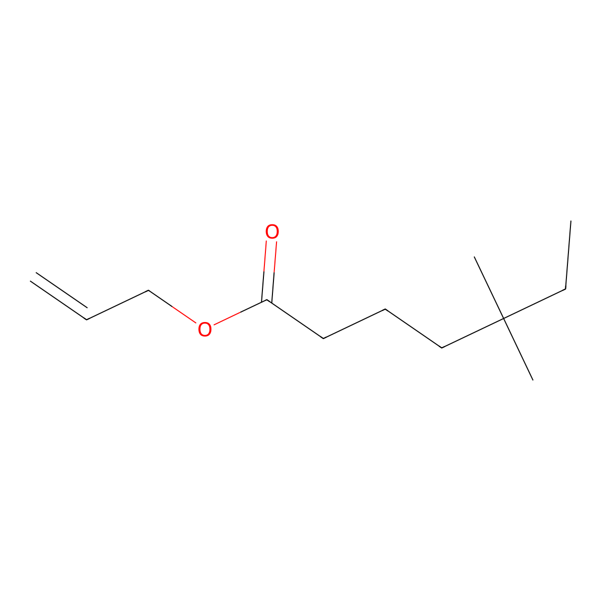 Hexanoic acid, methyl-, 2-propen-1-yl ester molecular structure, CAS 68132-80-9