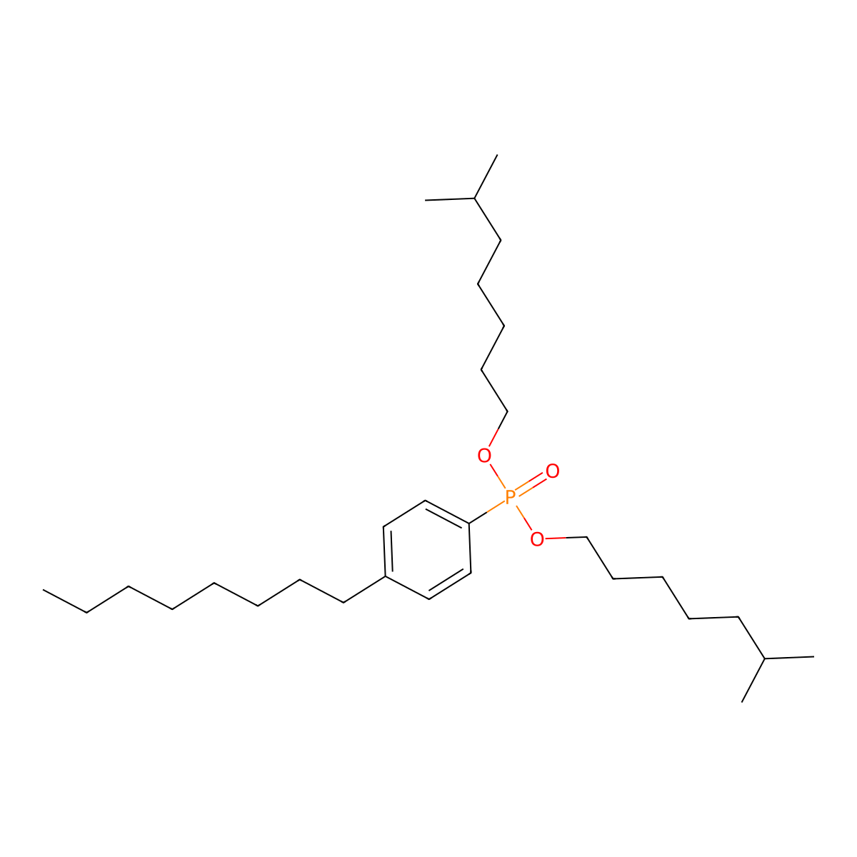 Phosphorous acid, diisooctyl 4-octylphenyl ester molecular structure, CAS 68133-13-1