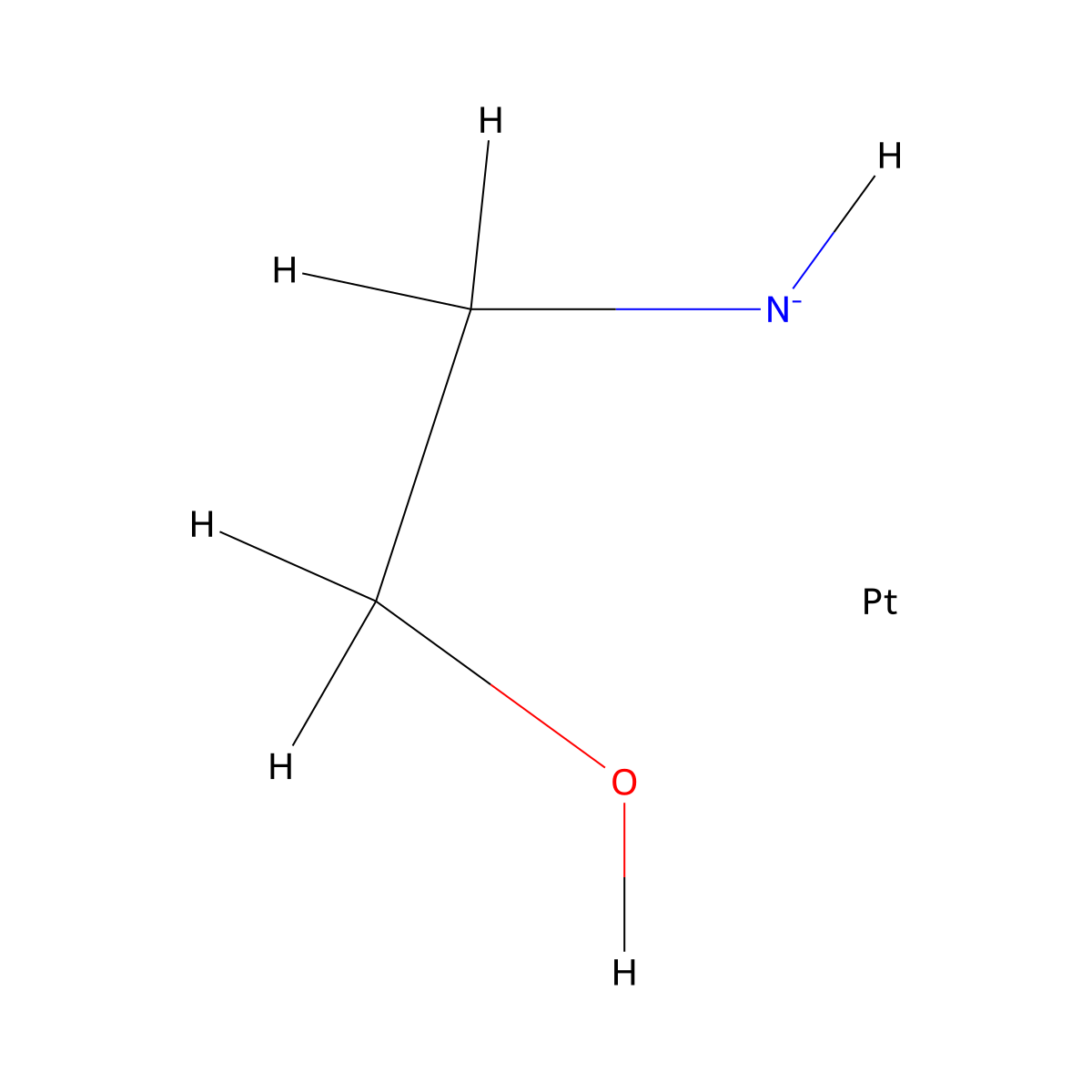 Platinum, (2-(amino-kappaN)ethanolato(2-)-kappaO)- molecular structure, CAS 68133-59-5