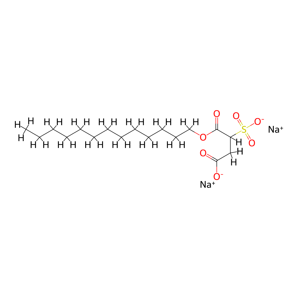 Butanedioic acid, 2-sulfo-, 1-tridecyl ester, sodium salt (1:2) molecular structure, CAS 68133-71-1