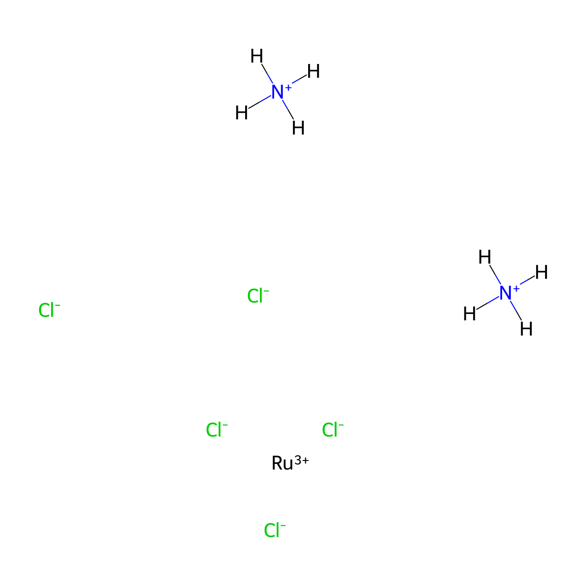 Ruthenate(2-), pentachloro-, ammonium (1:2) molecular structure, CAS 68133-88-0