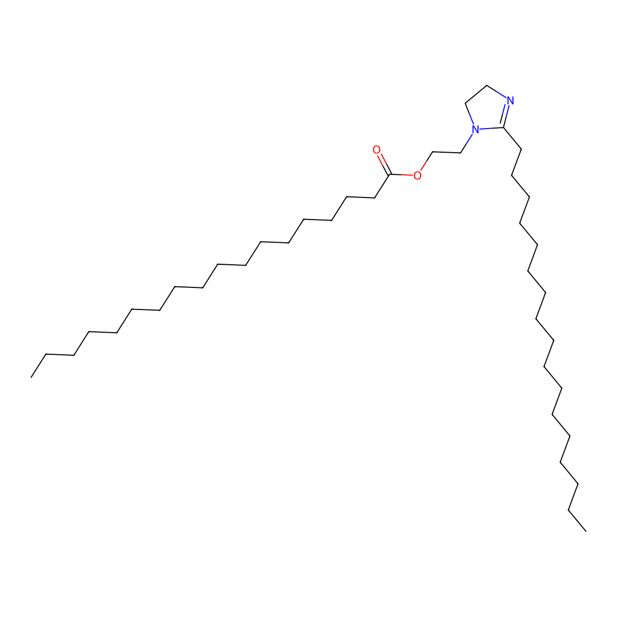 2-(2-Heptadecyl-4,5-dihydro-1H-imidazol-1-yl)ethyl stearate molecular structure, CAS 68134-26-9