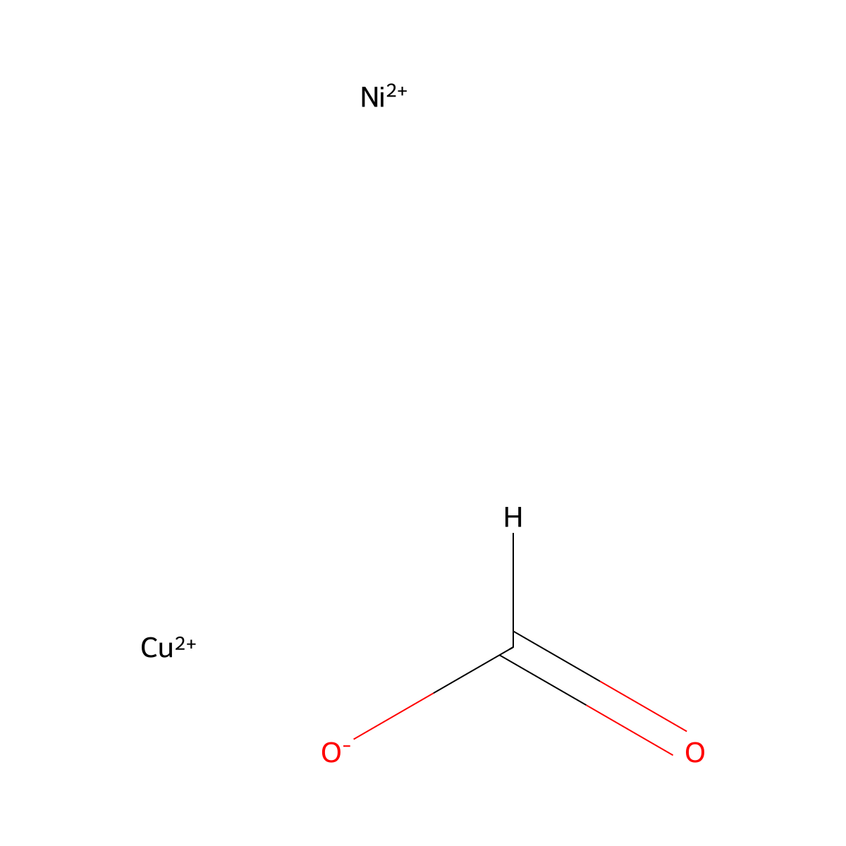 Formic acid, copper nickel salt (1:?:?) molecular structure, CAS 68134-59-8