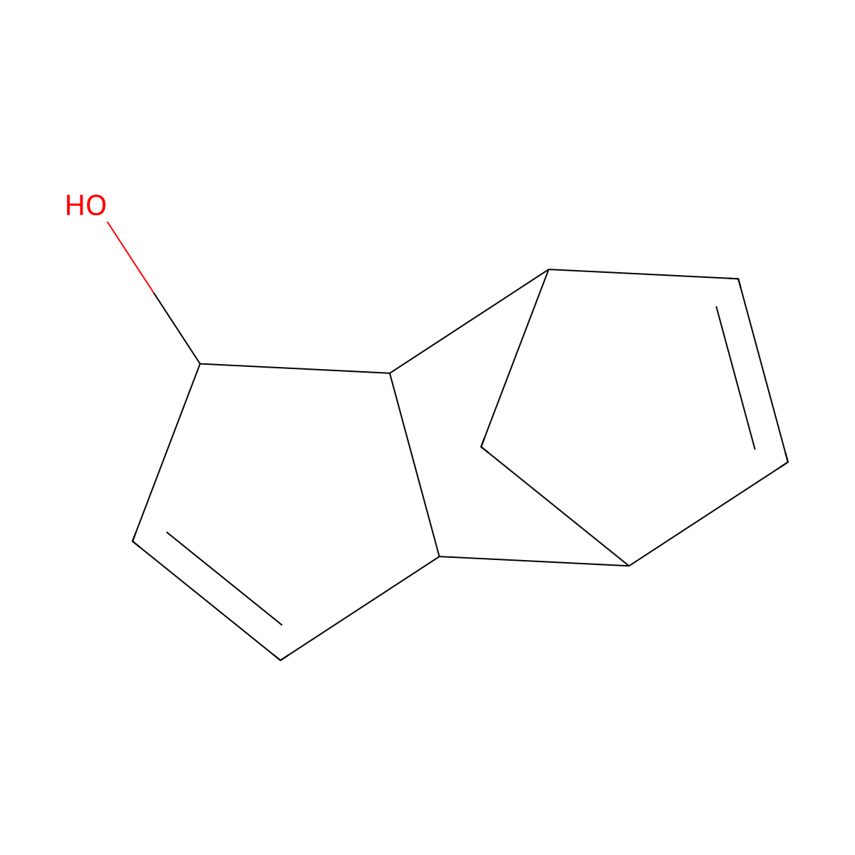 4,7-Methano-1H-inden-1-ol, 3a,4,7,7a-tetrahydro- molecular structure, CAS 6814-80-8