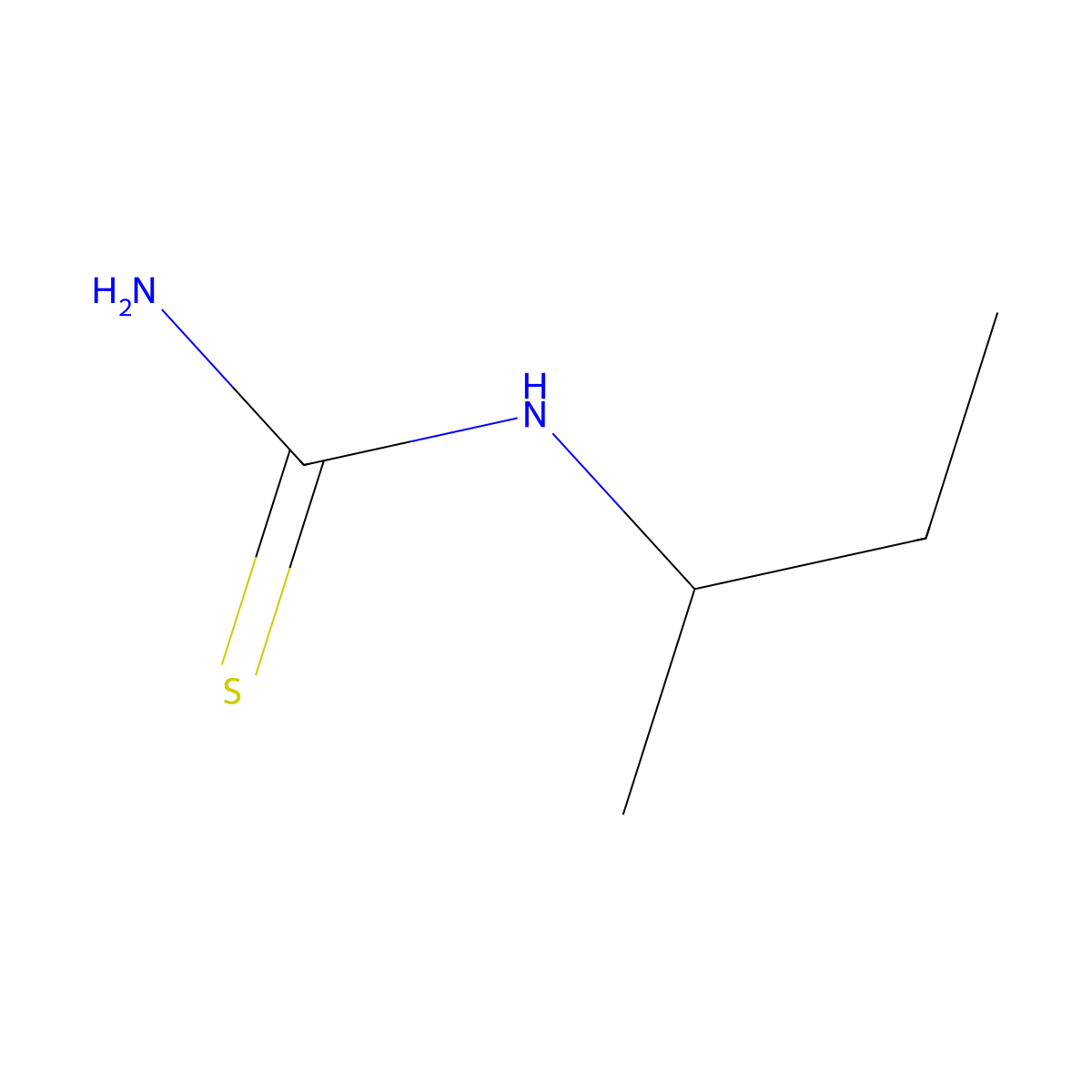 sec-Butyl-thiourea molecular structure, CAS 6814-99-9