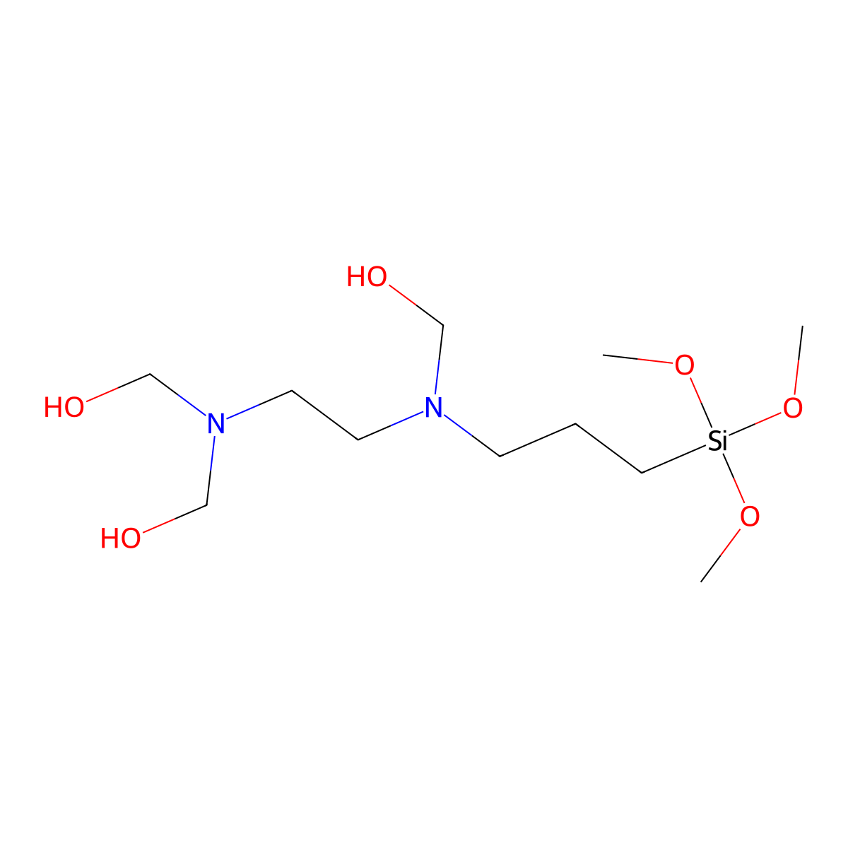 10-Oxa-2,5-diaza-9-silaundecan-1-ol, 2,5-bis(hydroxymethyl)-9,9-dimethoxy- molecular structure, CAS 68140-42-1