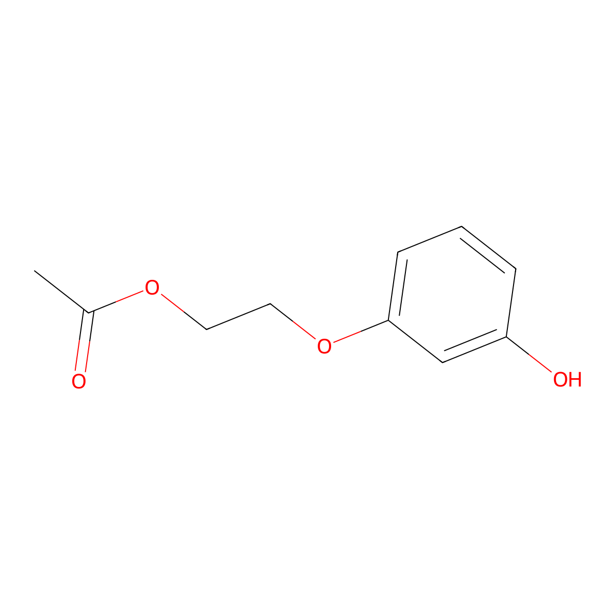 Phenol, 3-[2-(acetyloxy)ethoxy]- molecular structure, CAS 68140-43-2