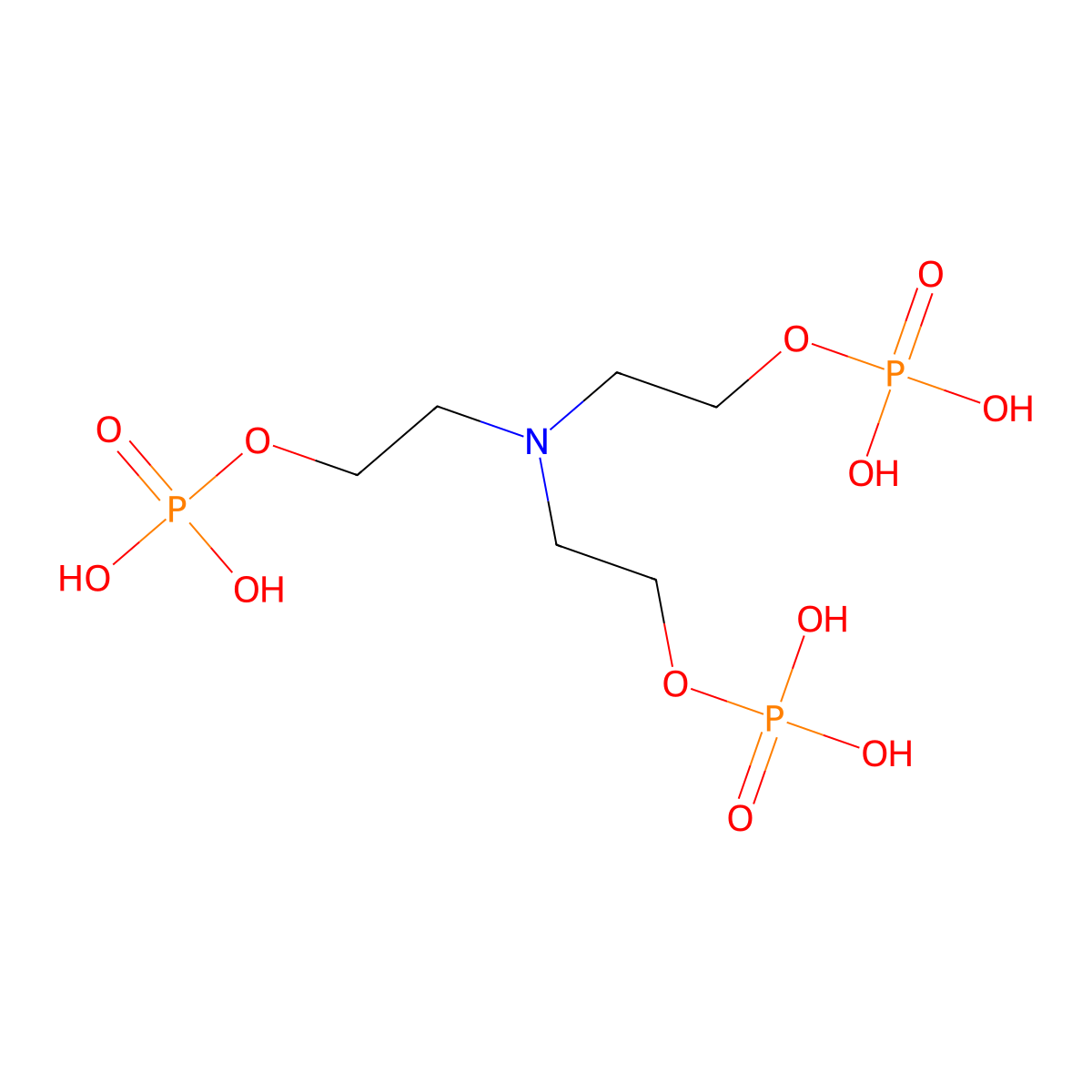 Triethanolamine tris(dihydrogen phosphate) molecular structure, CAS 68140-45-4