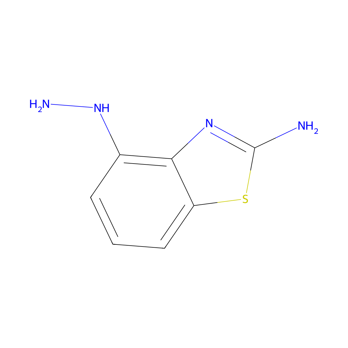 2-Benzothiazolamine, 4-hydrazinyl- molecular structure, CAS 68140-94-3