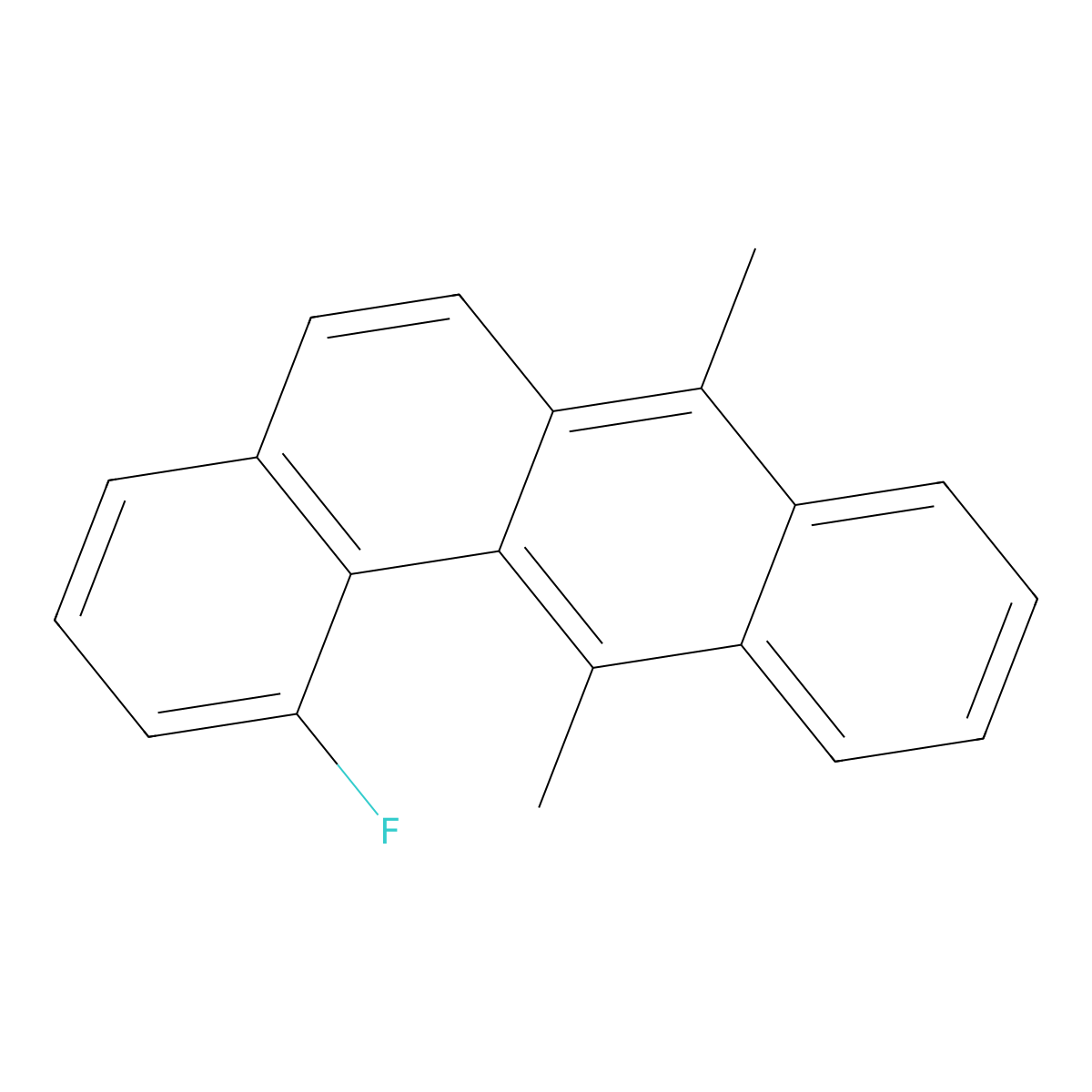 BENZ(a)ANTHRACENE, 7,12-DIMETHYL-1-FLUORO- molecular structure, CAS 68141-57-1