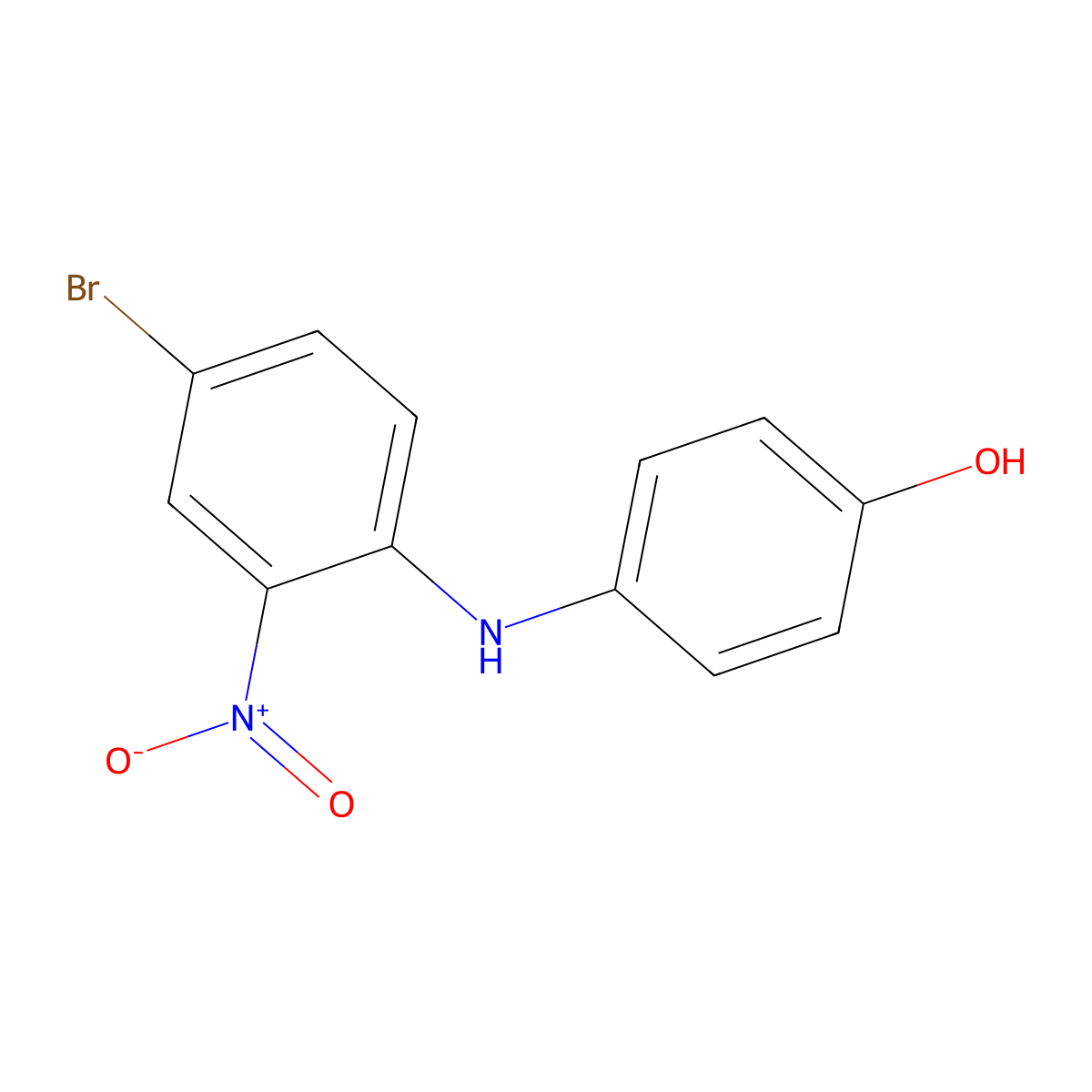 4-(4-Bromo-2-nitroanilino)benzenol molecular structure, CAS 68142-08-5