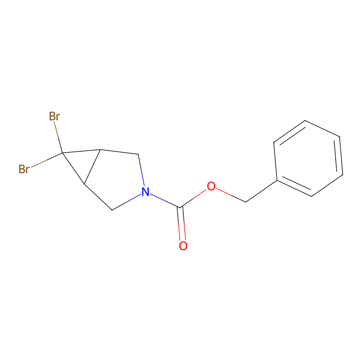 3-Cbz-6,6-dibromo-3-azabicyclo[3.1.0]hexane molecular structure, CAS 681425-42-3