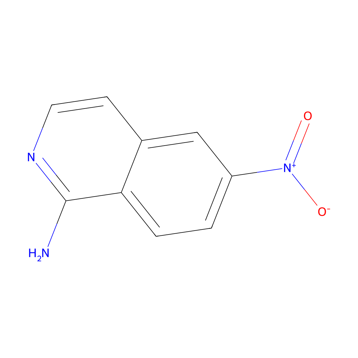 6-Nitroisoquinolin-1-amine molecular structure, CAS 681427-41-8