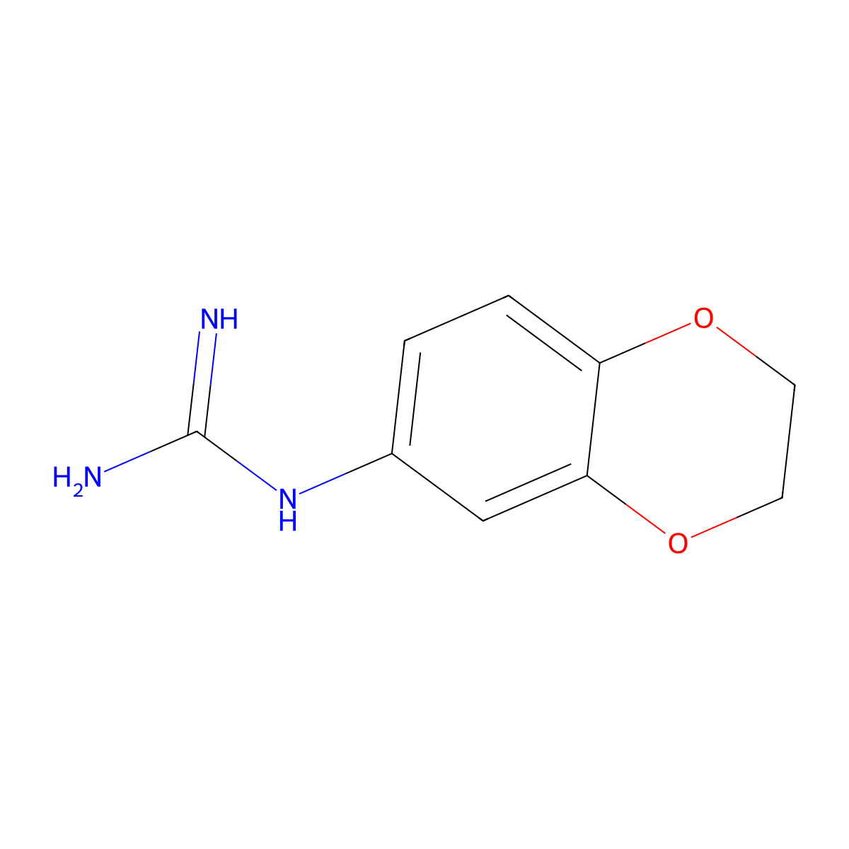 N-(2,3-dihydro-1,4-benzodioxin-6-yl)guanidine molecular structure, CAS 681432-08-6