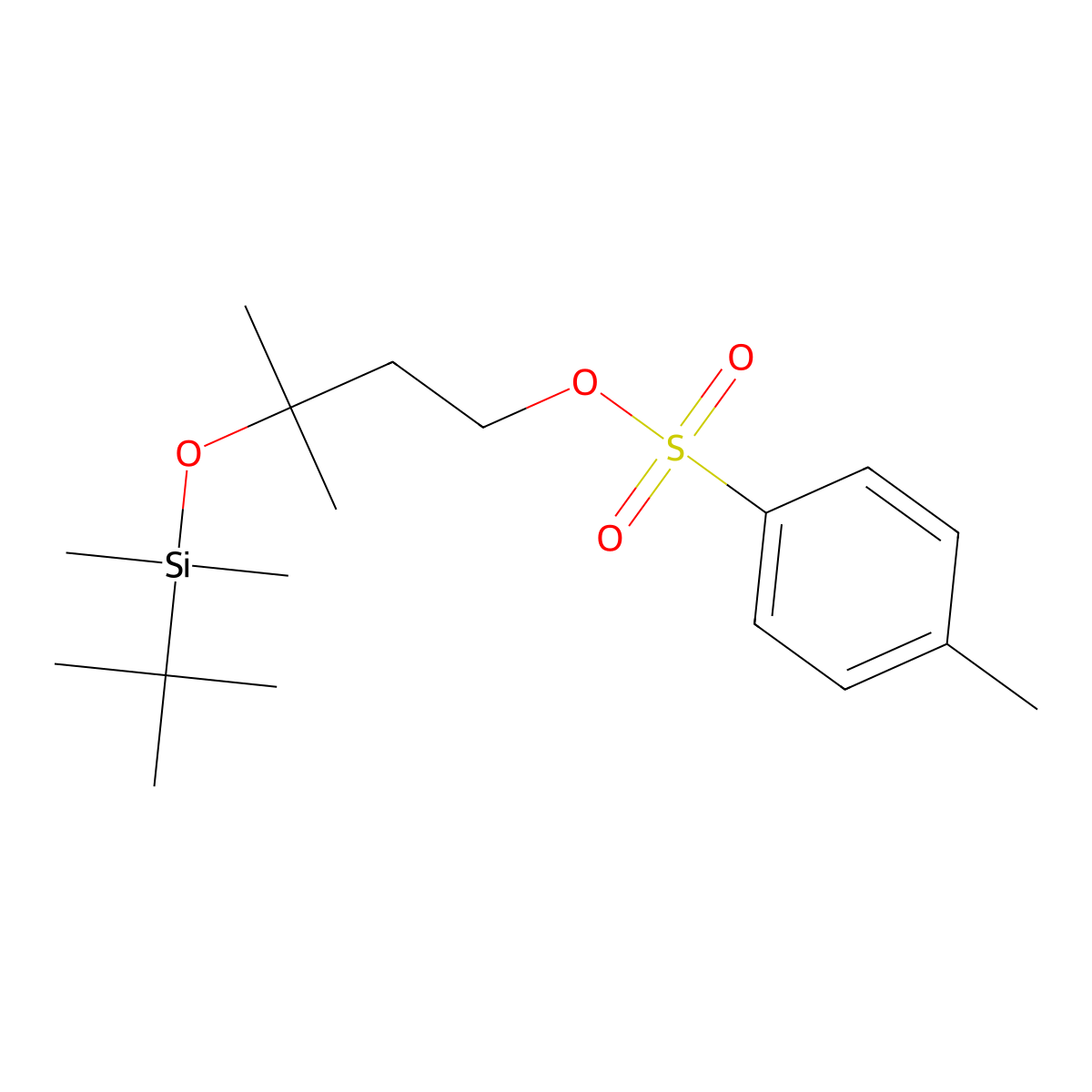 3-((tert-Butyldimethylsilyl)oxy)-3-methylbutyl 4-methylbenzenesulfonate molecular structure, CAS 681434-22-0