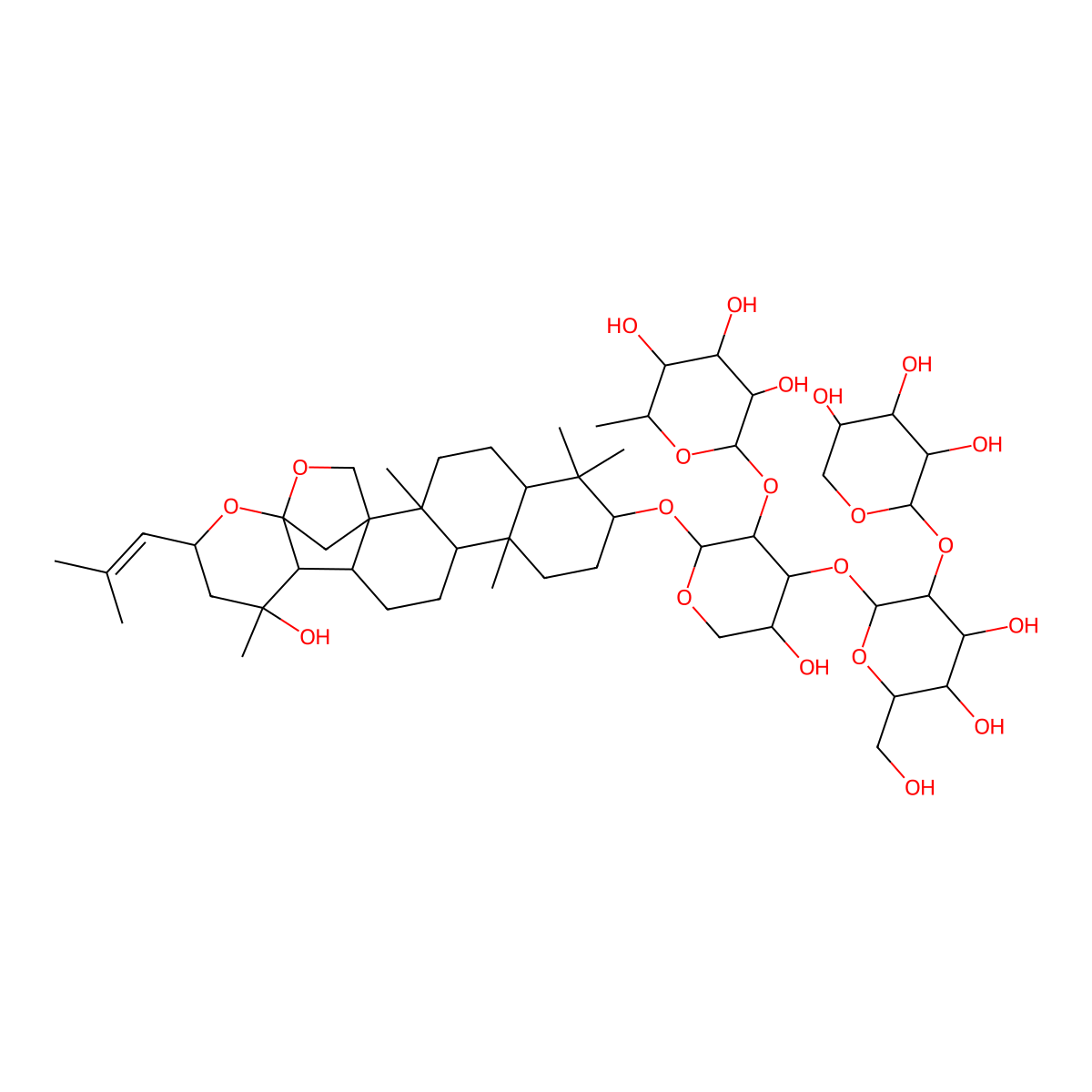 Jujuboside B1 molecular structure, CAS 68144-21-8