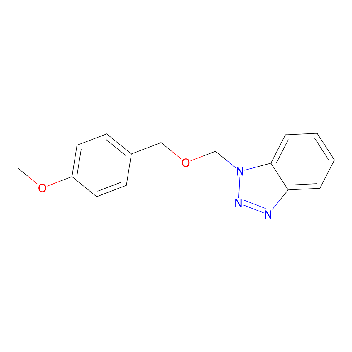 1-[(4-Methoxyphenyl)methoxymethyl]benzotriazole molecular structure, CAS 681442-63-7
