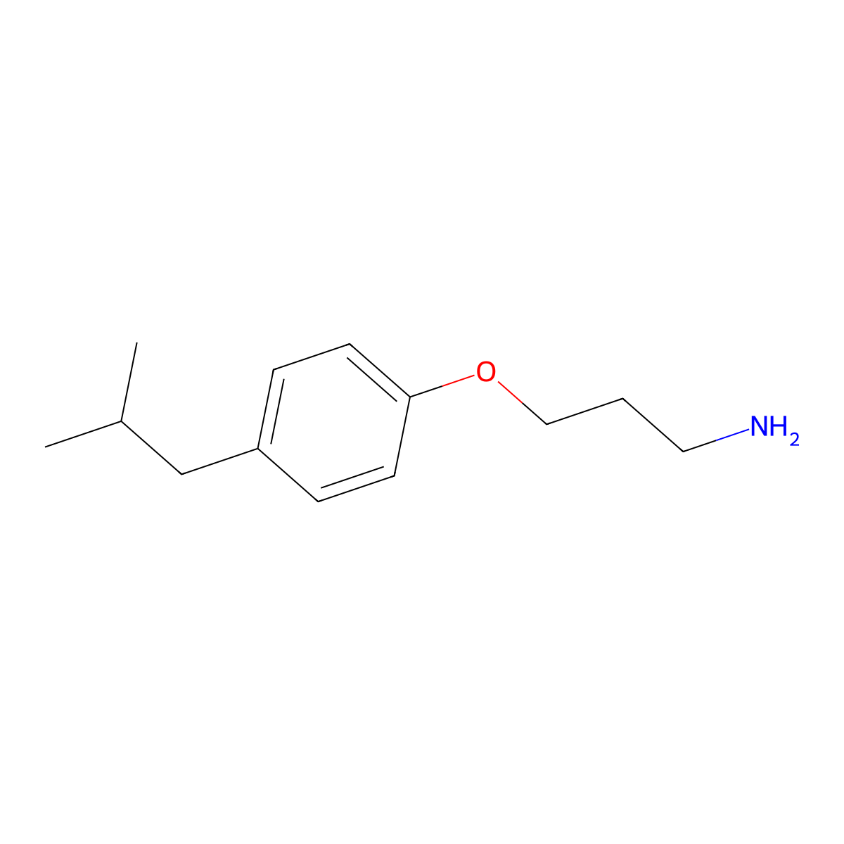 3-[4-(2-Methylpropyl)phenoxy]propan-1-amine molecular structure, CAS 681442-65-9