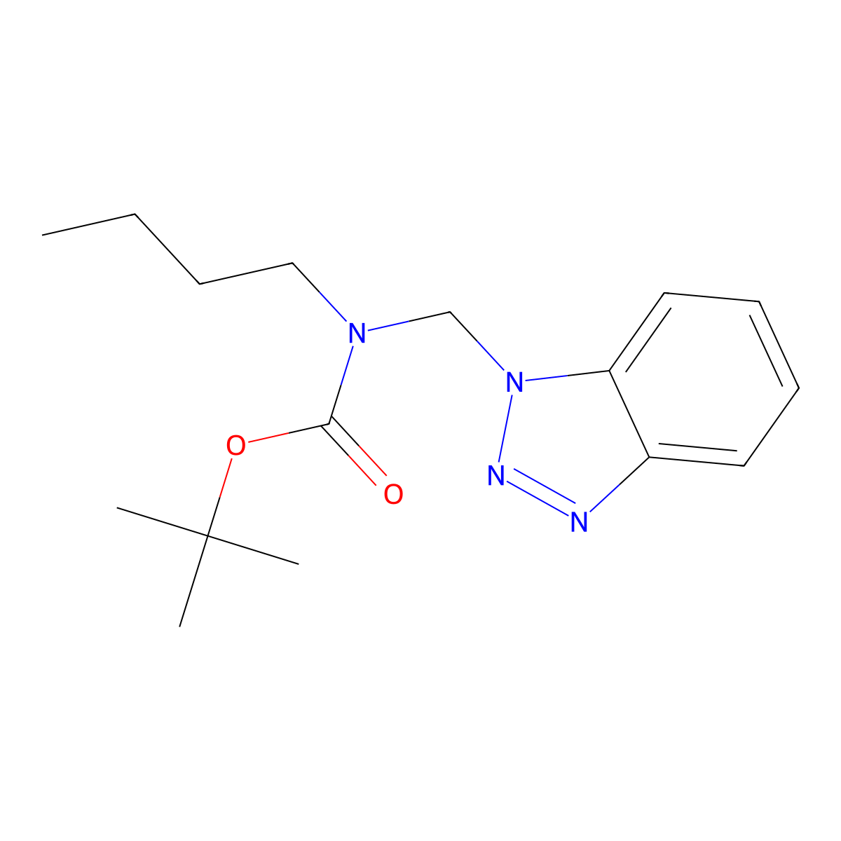 tert-Butyl N-(1H-1,2,3-benzotriazol-1-ylmethyl)-N-butylcarbamate molecular structure, CAS 681443-42-5