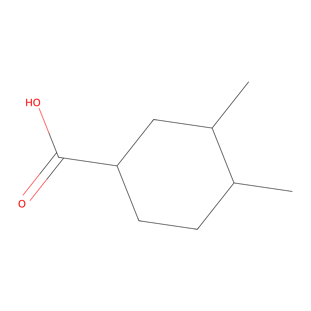 3,4-Dimethylcyclohexane-1-carboxylic acid molecular structure, CAS 681448-23-7
