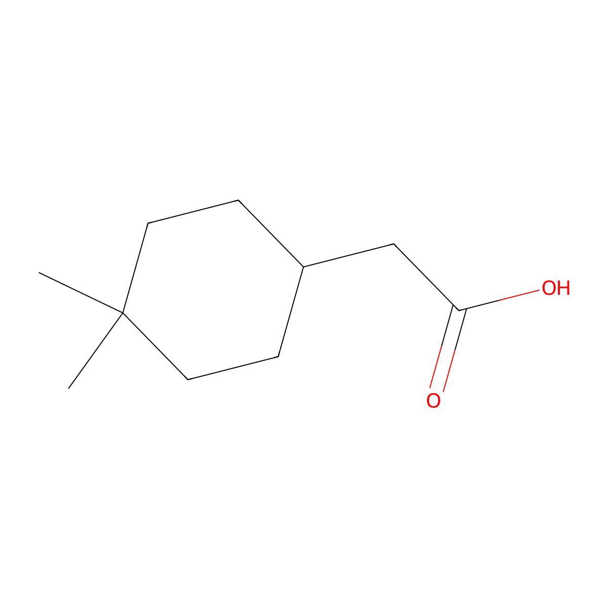 2-(4,4-Dimethylcyclohexyl)acetic acid molecular structure, CAS 681448-25-9