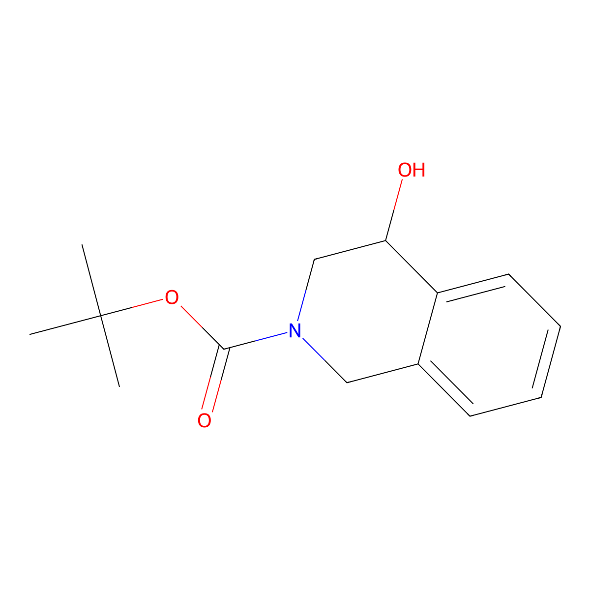 N-Boc-4-hydroxy-3,4-dihydro-1H-isoquinoline molecular structure, CAS 681448-77-1