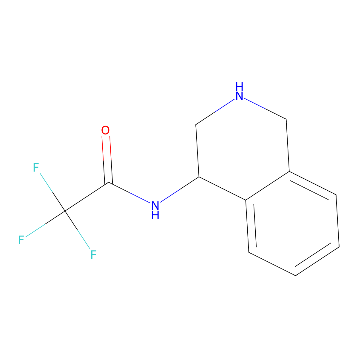 2,2,2-Trifluoro-N-(1,2,3,4-tetrahydroisoquinolin-4-yl)acetamide molecular structure, CAS 681448-80-6