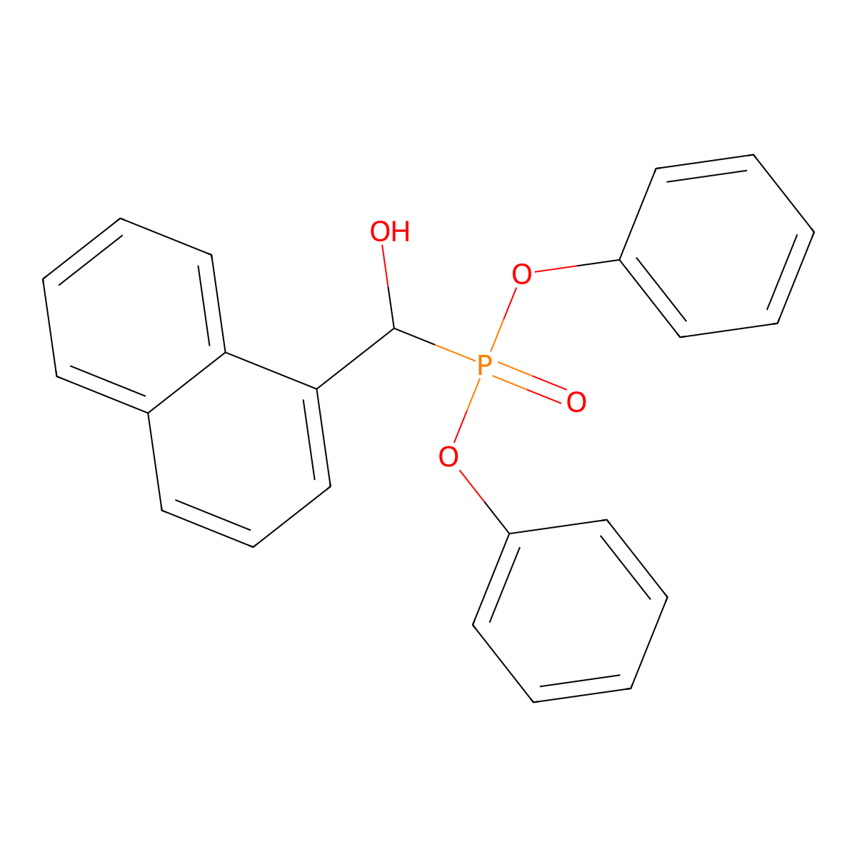 Diphenyl [hydroxy(naphthalen-1-yl)methyl]phosphonate molecular structure, CAS 681455-07-2
