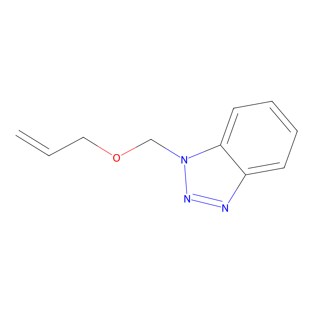 1-[(Prop-2-en-1-yloxy)methyl]-1H-1,2,3-benzotriazole molecular structure, CAS 681455-41-4
