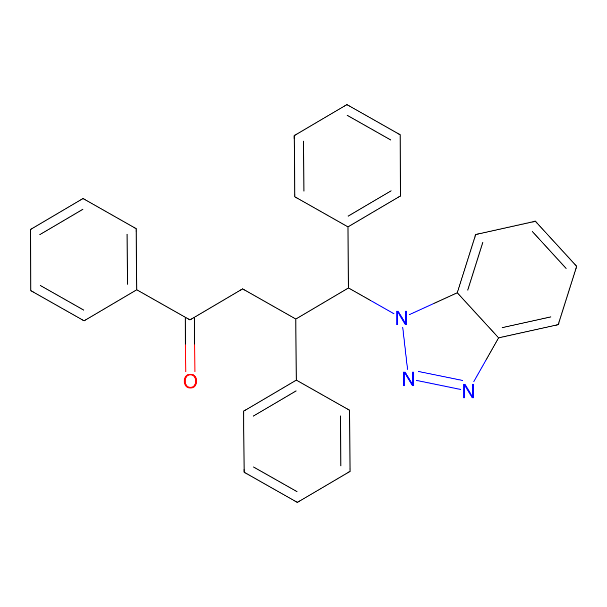 4-(1H-1,2,3-Benzotriazol-1-yl)-1,3,4-triphenylbutan-1-one molecular structure, CAS 681455-93-6