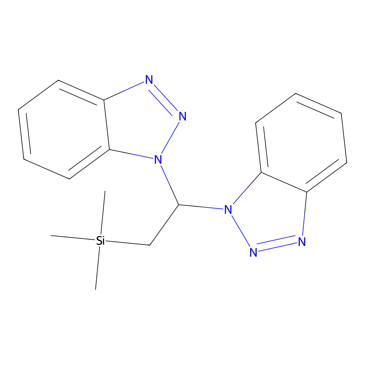 1-[1-(1H-1,2,3-Benzotriazol-1-yl)-2-(trimethylsilyl)ethyl]-1H-1,2,3-benzotriazole molecular structure, CAS 681455-94-7