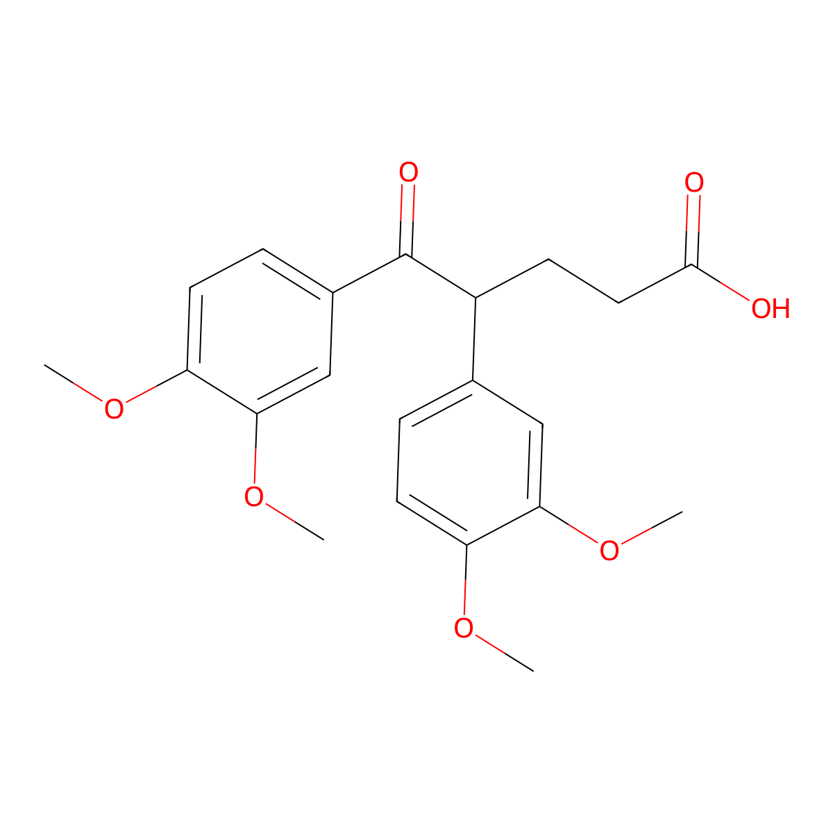 4,5-Bis(3,4-dimethoxyphenyl)-5-oxopentanoic acid molecular structure, CAS 681460-11-7